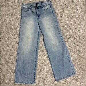 Curve Light Blue High-Rise Wide-Leg Jeans